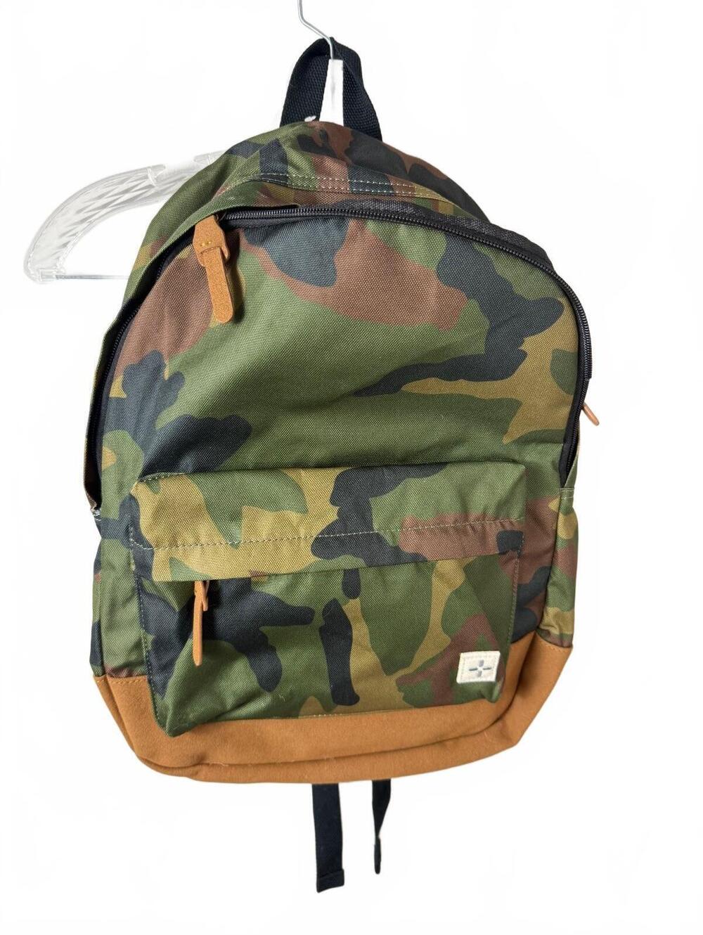 NWTs Camouflage Pattern Backpack with Brown Base and Adjustable Straps